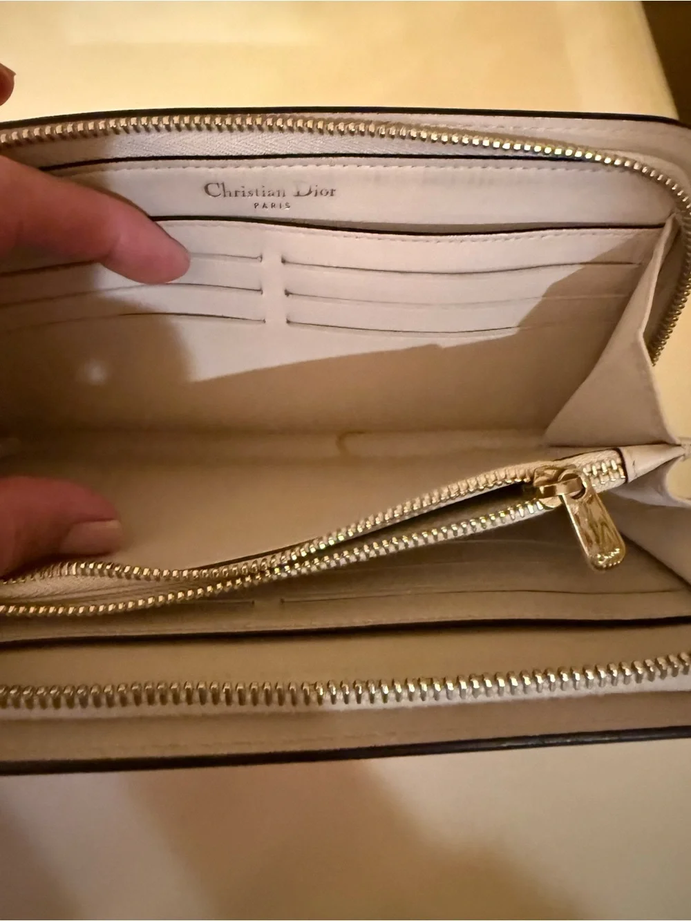Dior Hot Pink Zip-Around Leather Wallet